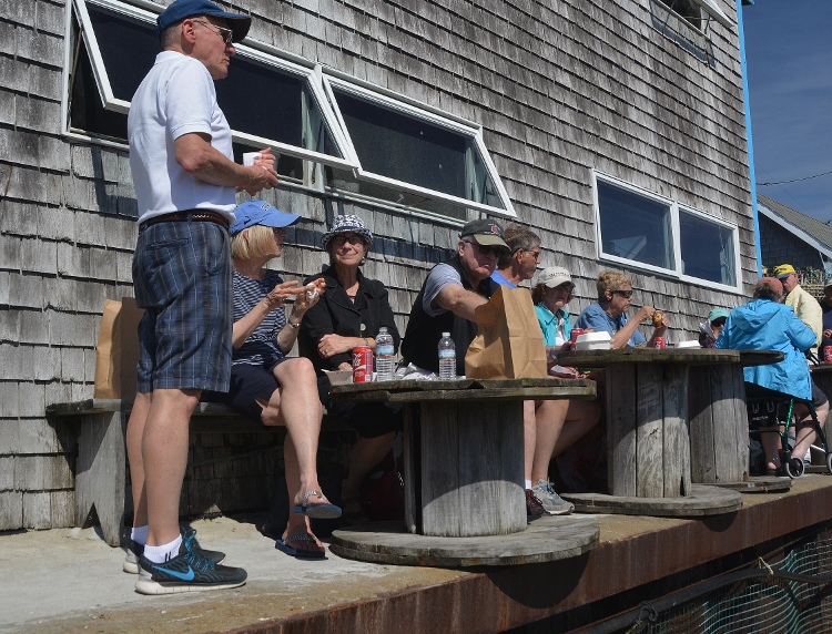lunch on the Menemsha dock